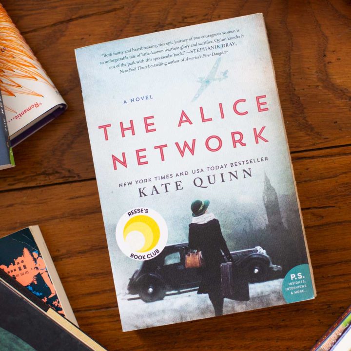 The book The Alice Network is on the table.