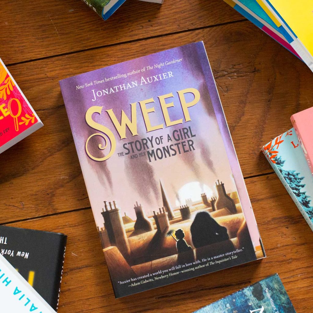 A copy of the book Sweep is on the table.