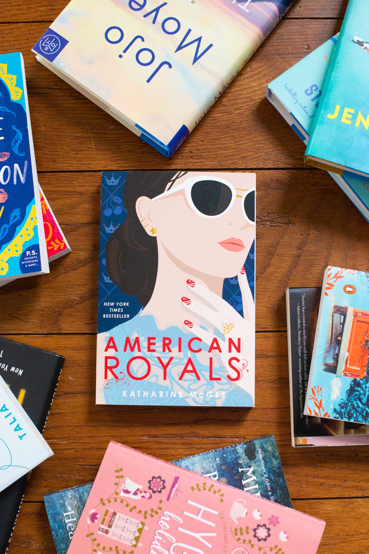 A copy of the book American Royals is on the table.