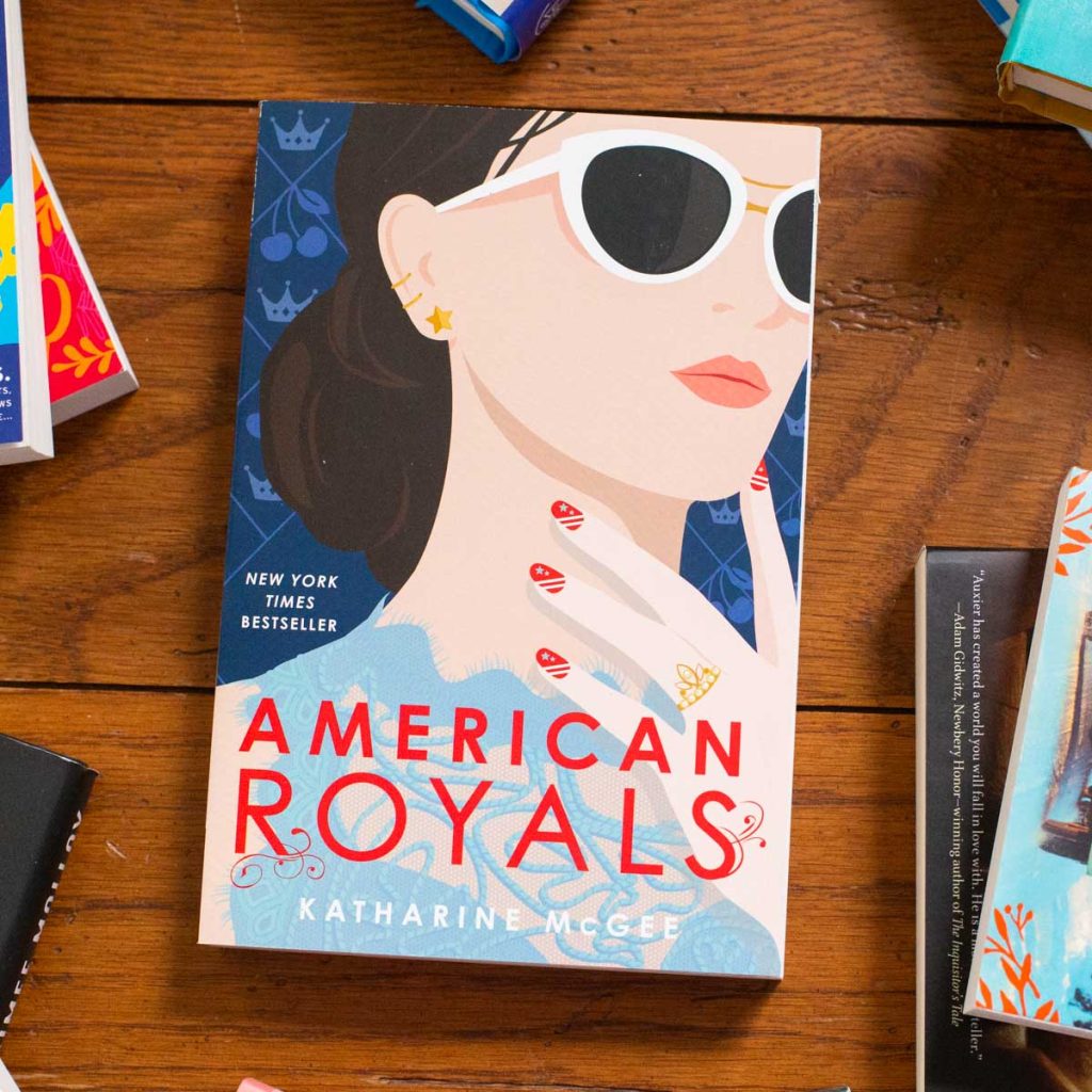 A copy of the book American Royals is on the table.