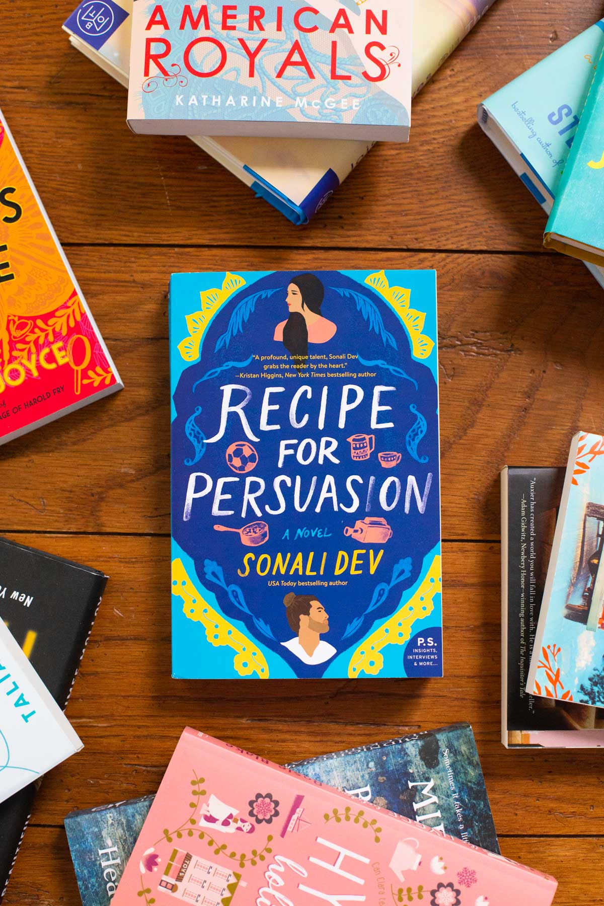 A copy of the book Recipe for Persuasion is on the table.