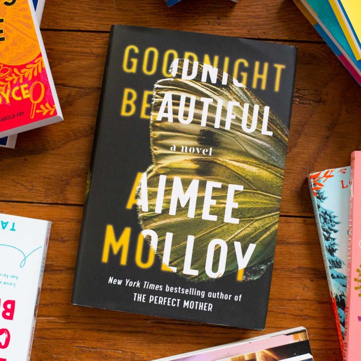 A copy of the book Goodnight Beautiful is on the table.