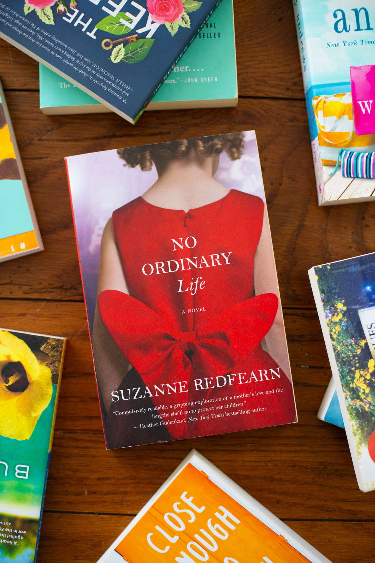 A copy of the book No Ordinary Life sits on a table.