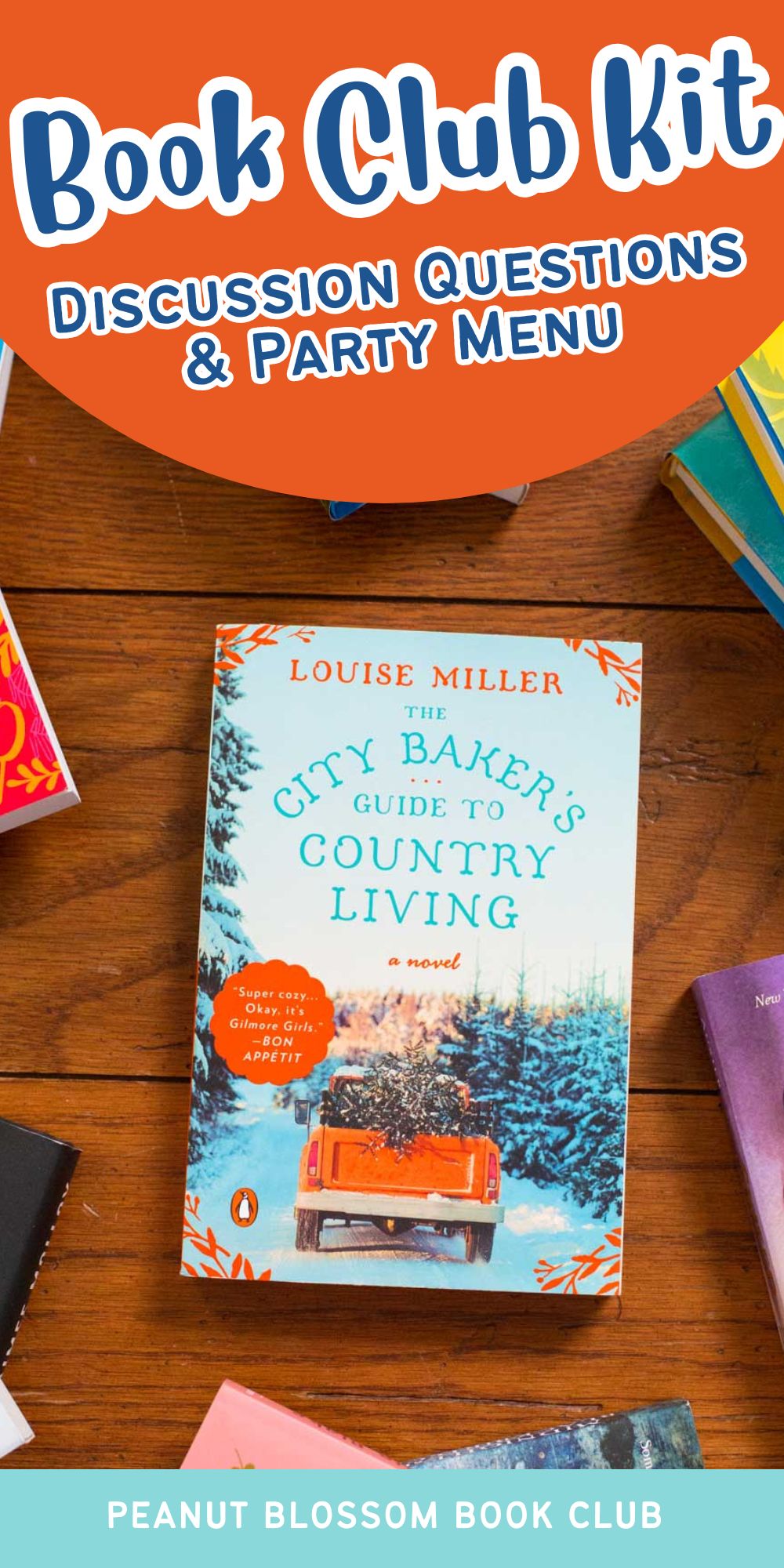 A copy of the book The City Baker's Guide to Country Living sits on the table.