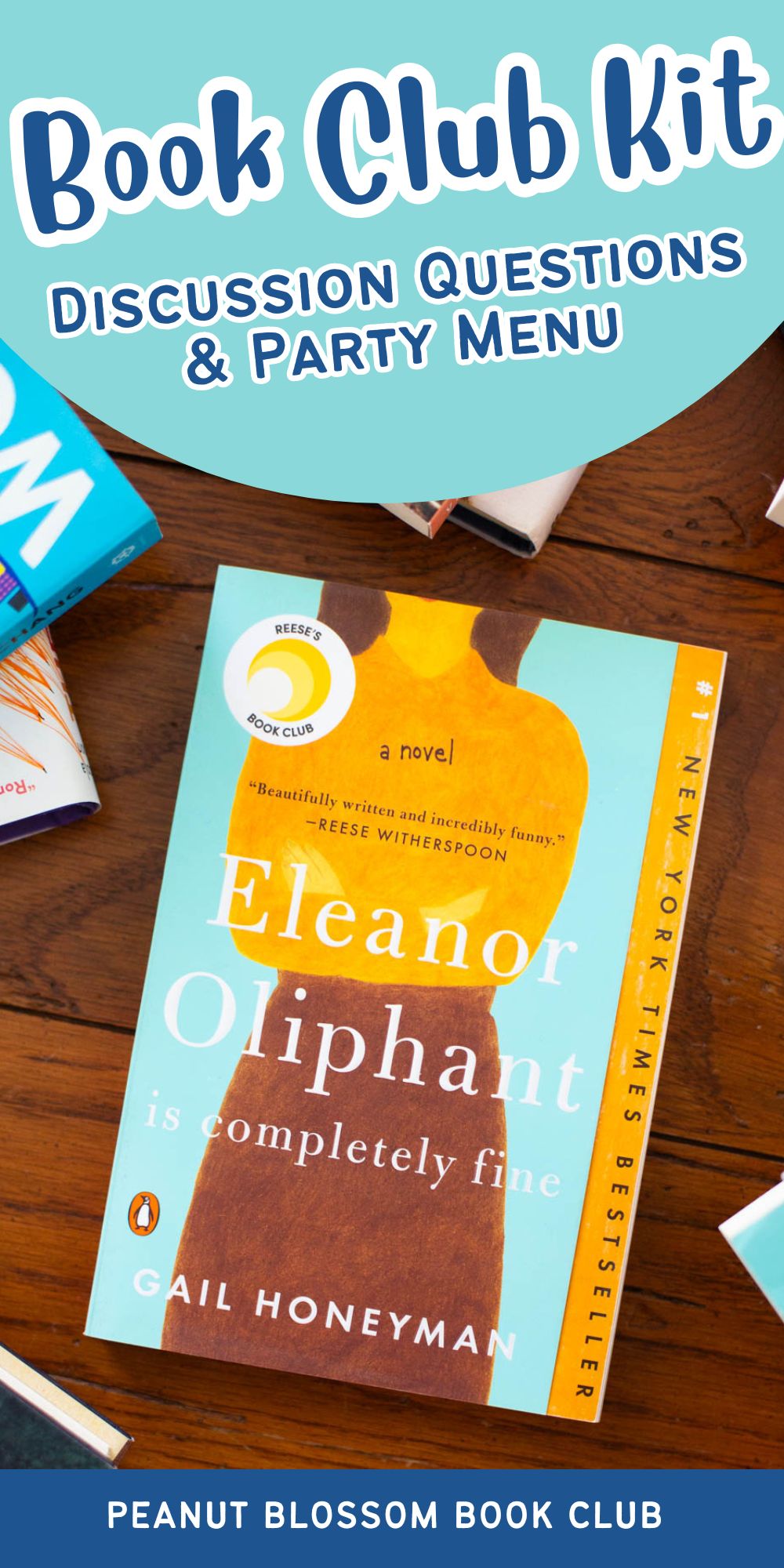 A copy of the book Eleanor Oliphant is on the table.