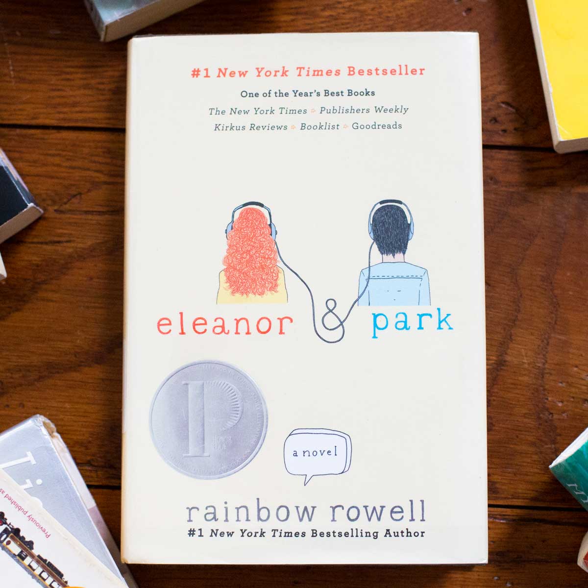 A copy of Eleanor & Park sits on a table.