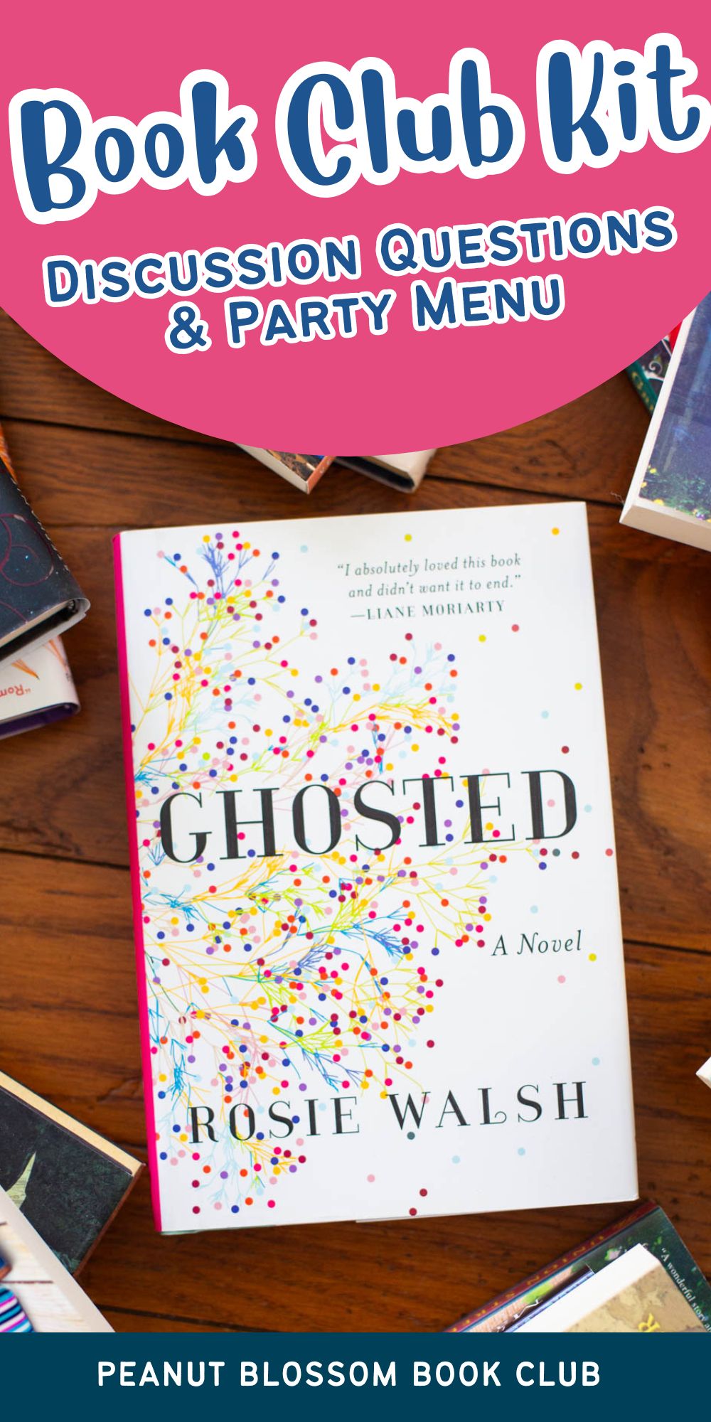 A copy of the book Ghosted is on the table.