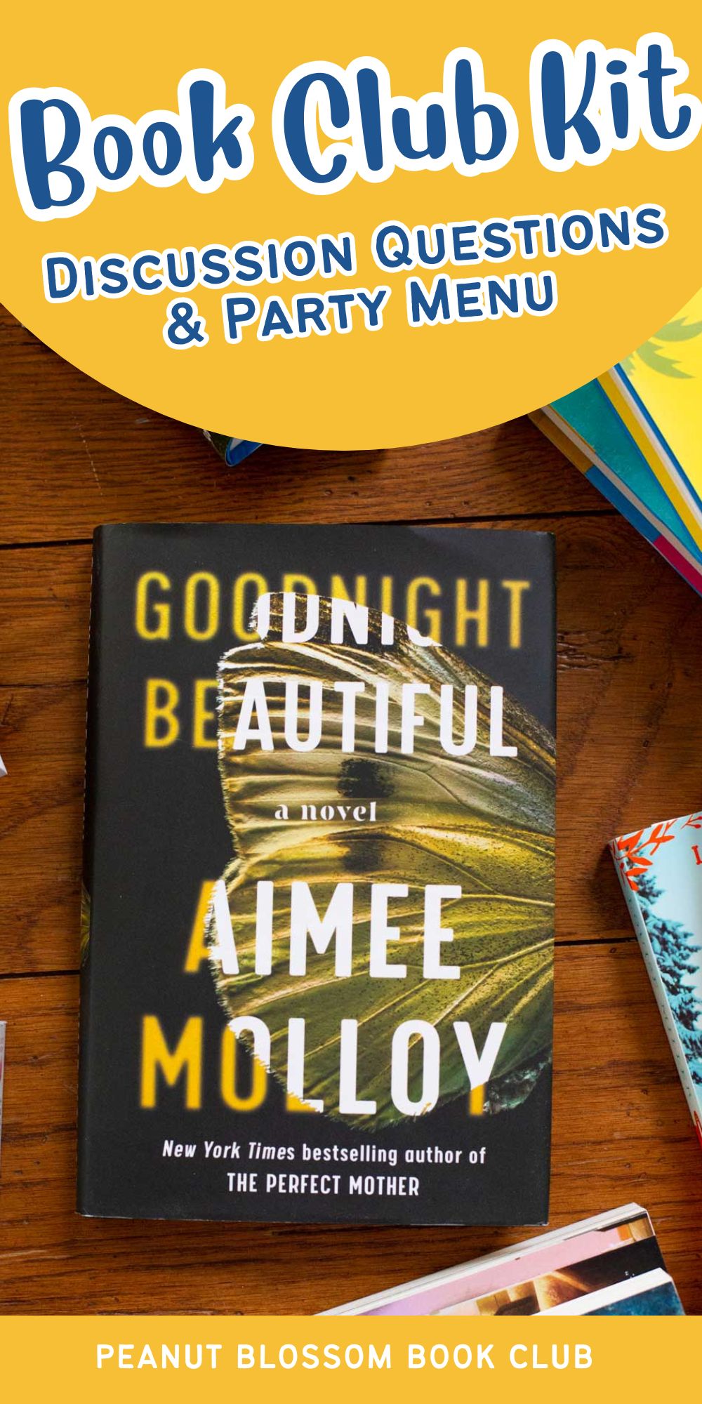 A copy of the book Goodnight Beautiful is on the table.