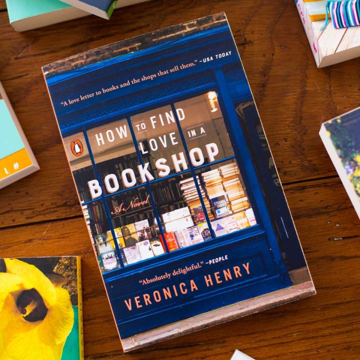 A copy of the book How to Find Love in a Bookshop is on the table.