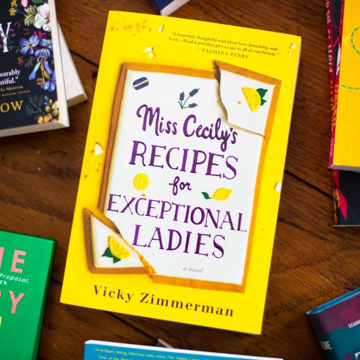 A copy of the book Miss Cecily's Recipes is on the table.