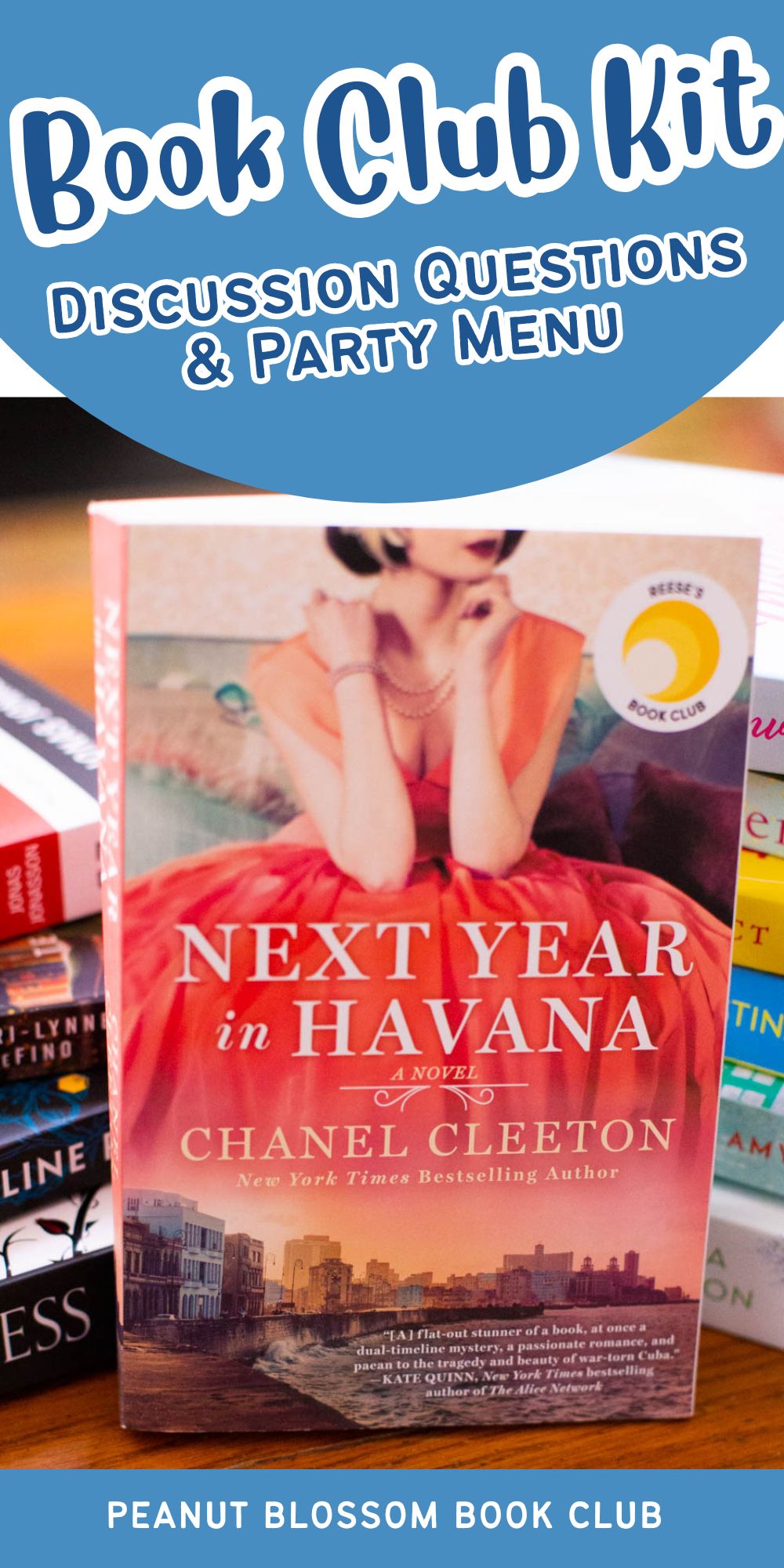 The copy of the book Next Year in Havana sits on a table.