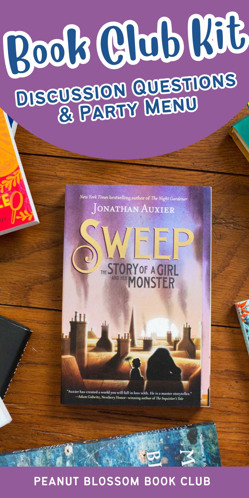 A copy of the book Sweep is on the table.