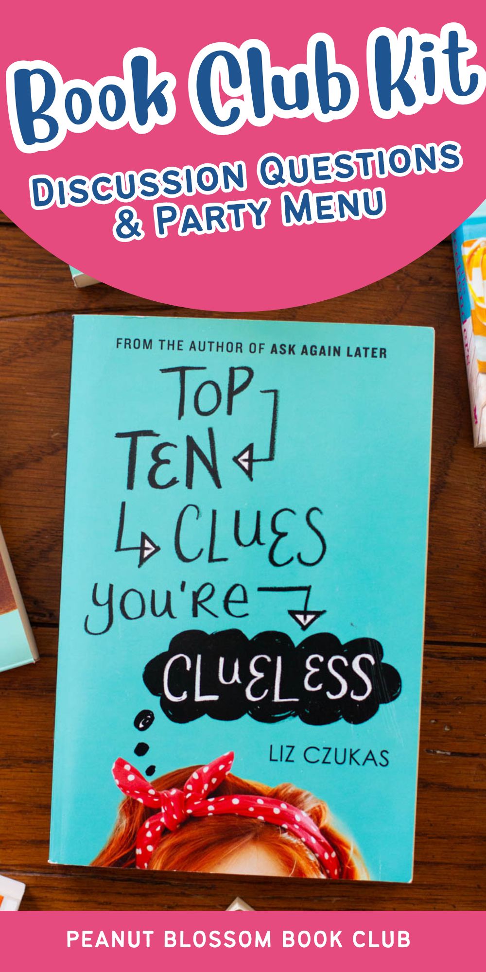 A copy of Top Ten Clues You're Clueless sits on a table.