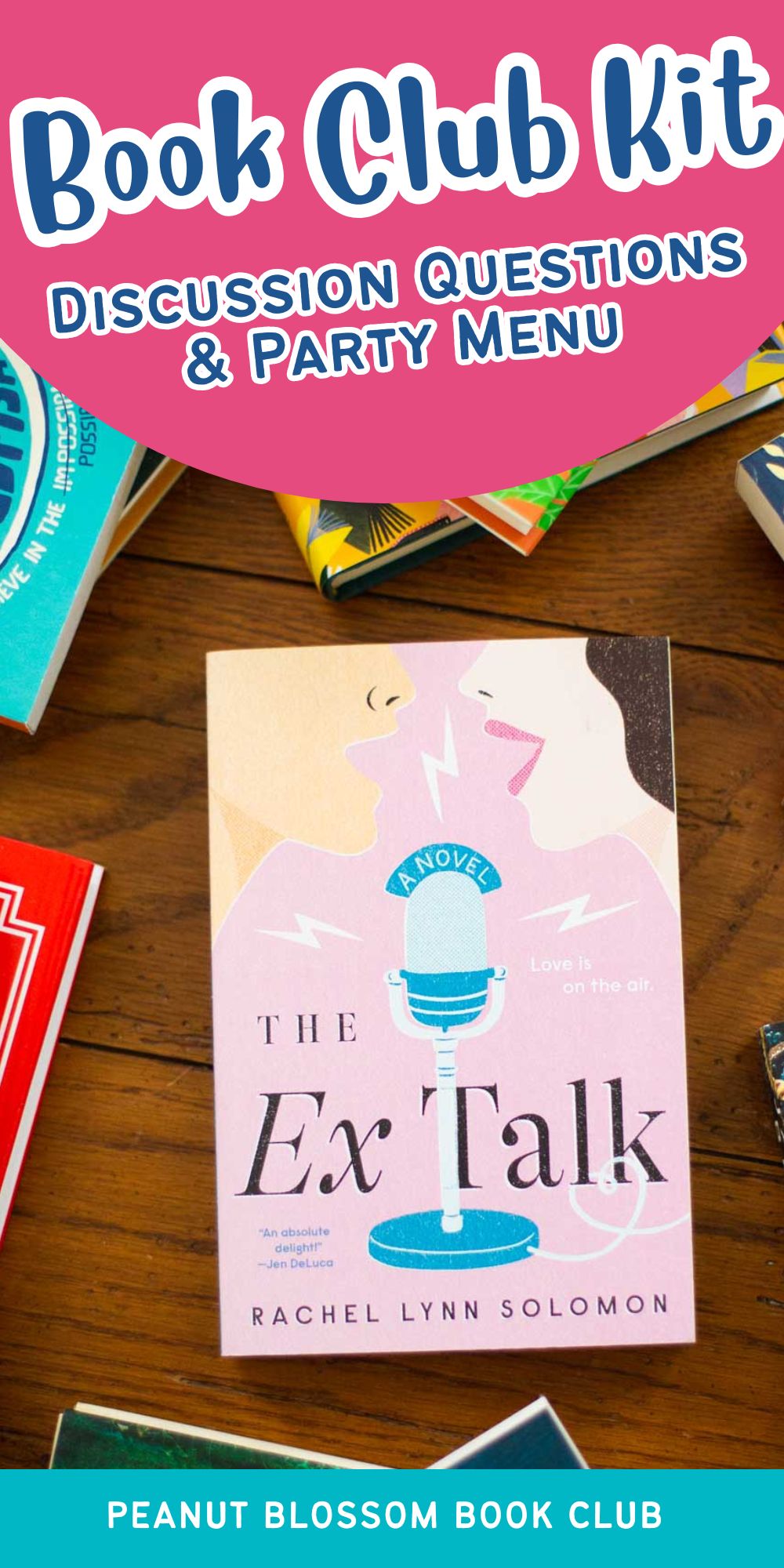 A copy of the book The Ex Talk sits on the table.