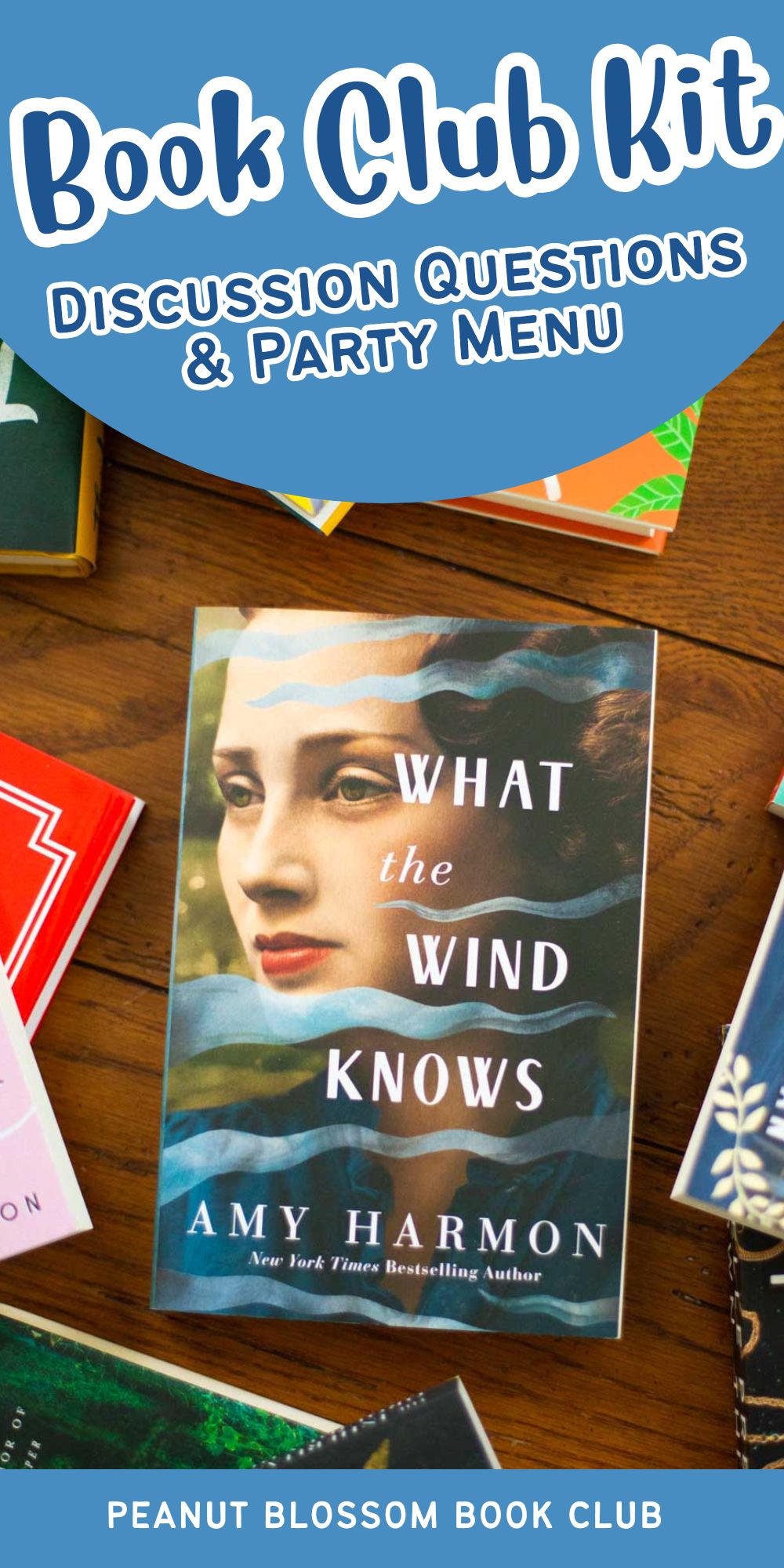 A copy of the book What the Wind Knows is on the table.