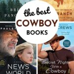 Collage of book covers with text the best Cowboy books, 12 books for yellowstone fans.