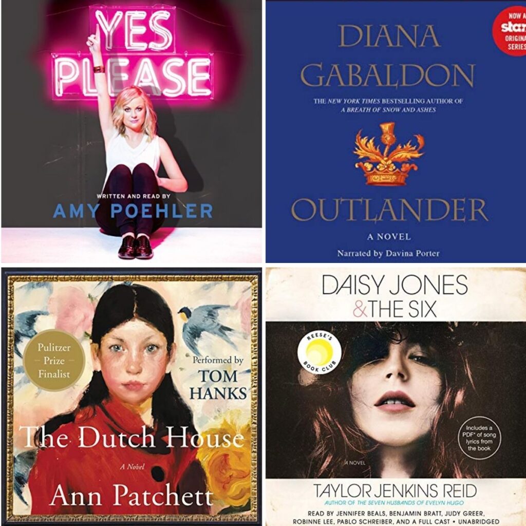 A photo collage shows some of the best audiobooks for newbies.