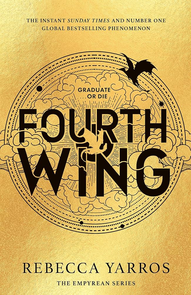 The cover of the book Fourth Wing by Rebecca Yarros.