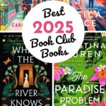 The covers of 4 popular book club books for 2025.