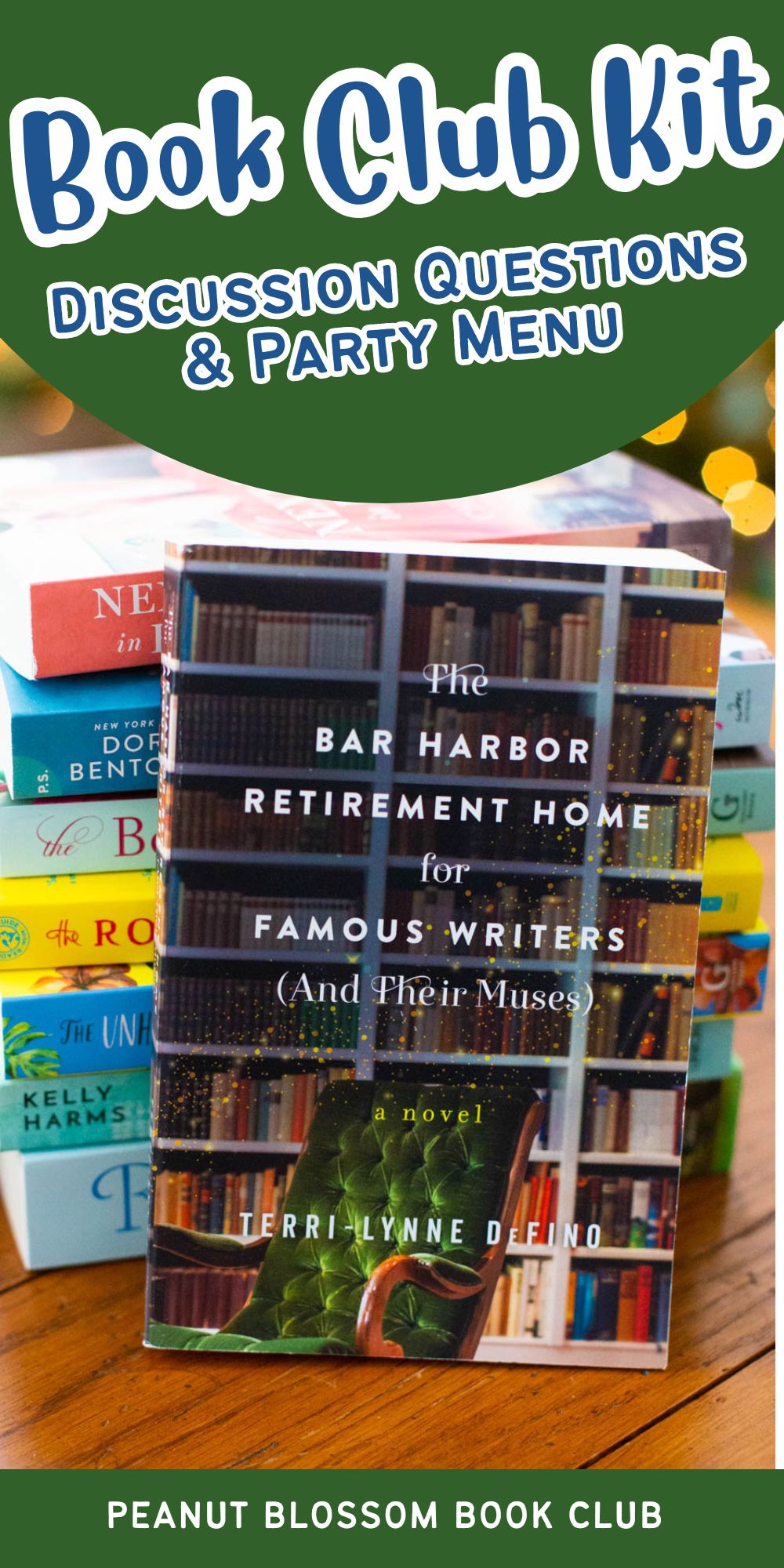 The Bar Harbor Retirement Home for Famous Writers sits on the table.