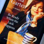 The cover of the book Be Ready When the Luck Happens by Ina Garten is on the screen of an iPad.