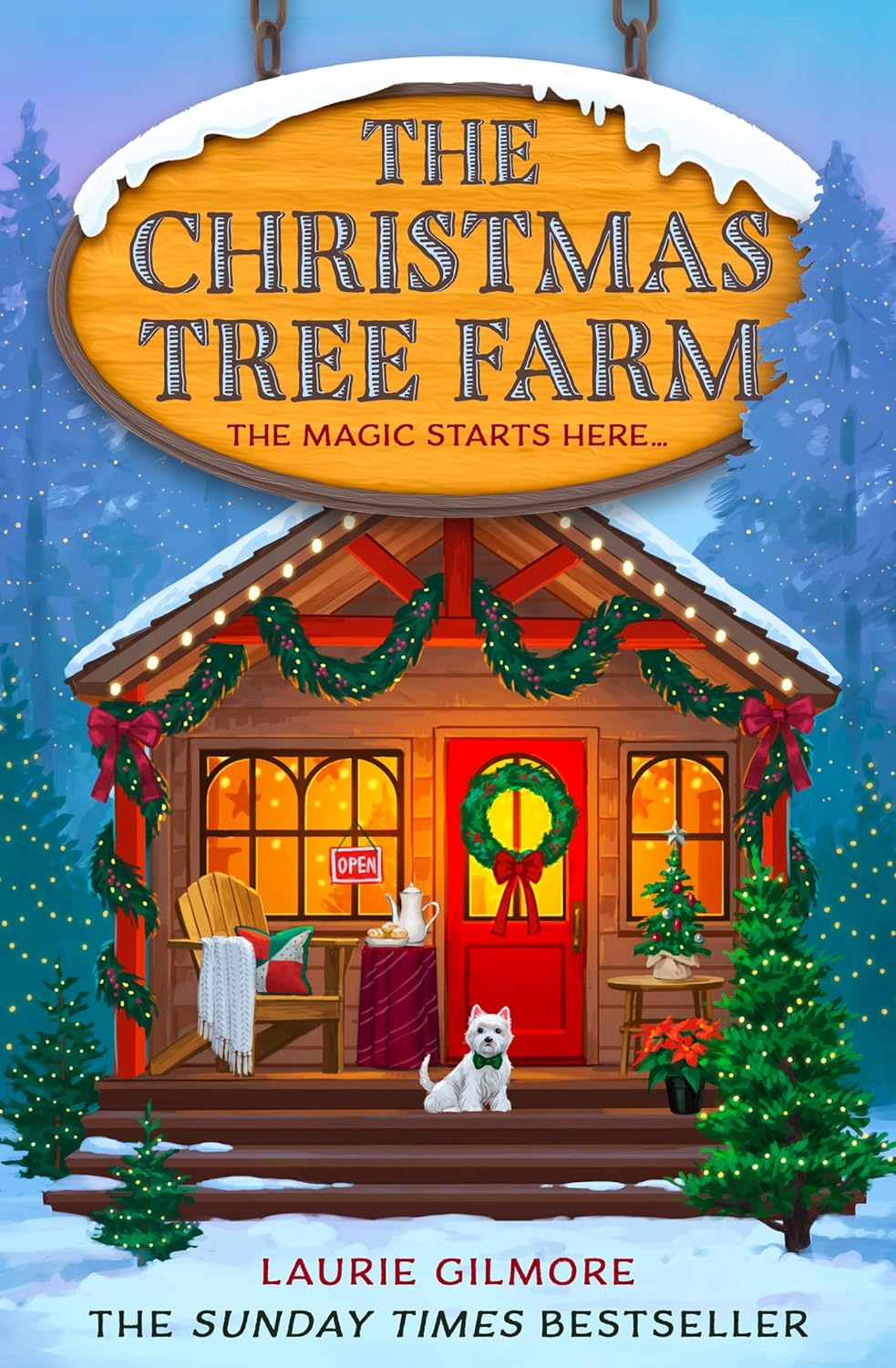 The cover of the book The Christmas Tree Farm by Laurie Gilmore.