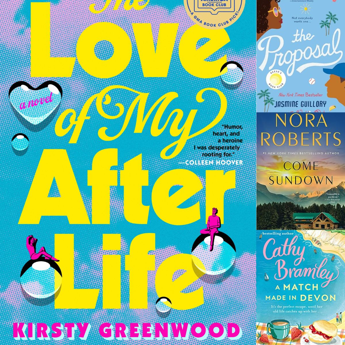 The photo collage shows several book covers next to the cover for The Love of My After Life.