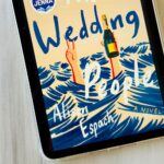 The cover of the book The Wedding People by Alison Espach is on an iPad screen.