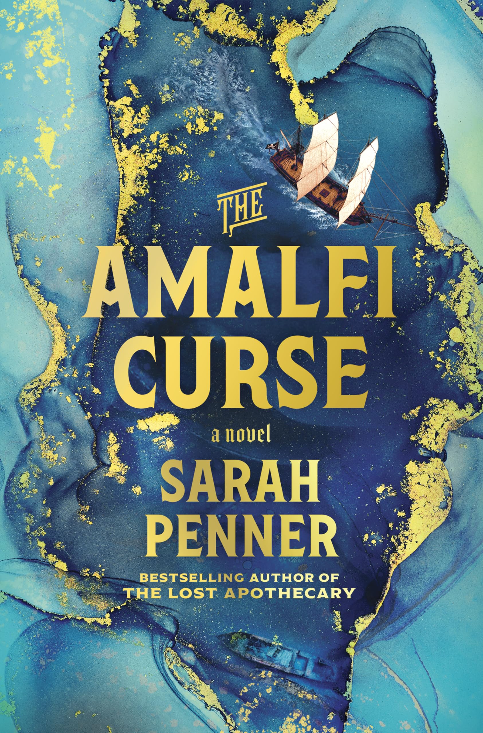 The cover of the book The Amalfi Curse by Sarah Penner.
