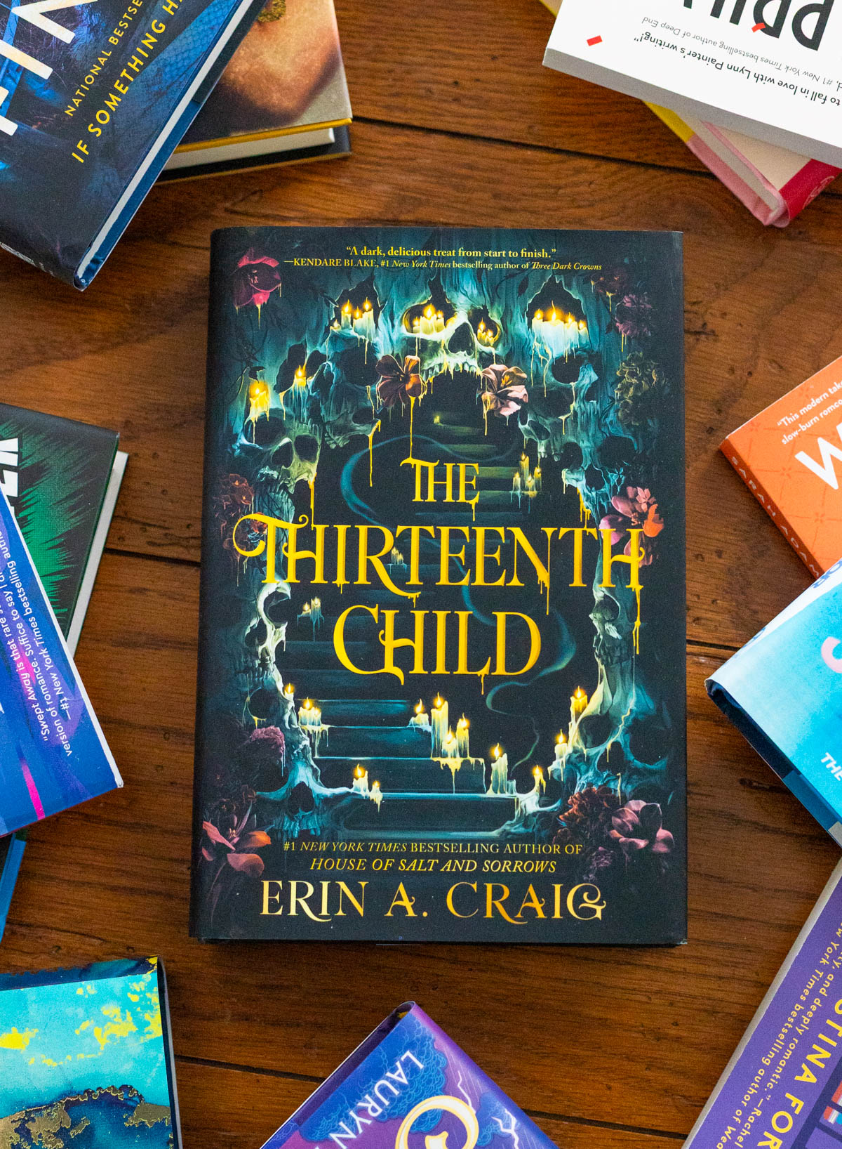 A copy of The Thirteenth Child by Erin A. Craig sits on the table
