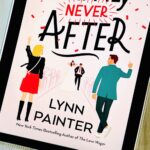 The cover of the book Happily Never After by Lynn Painter is on the screen of an iPad.