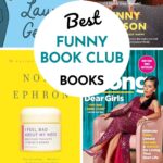 shows 4 book covers that are sure to make your book club laugh.