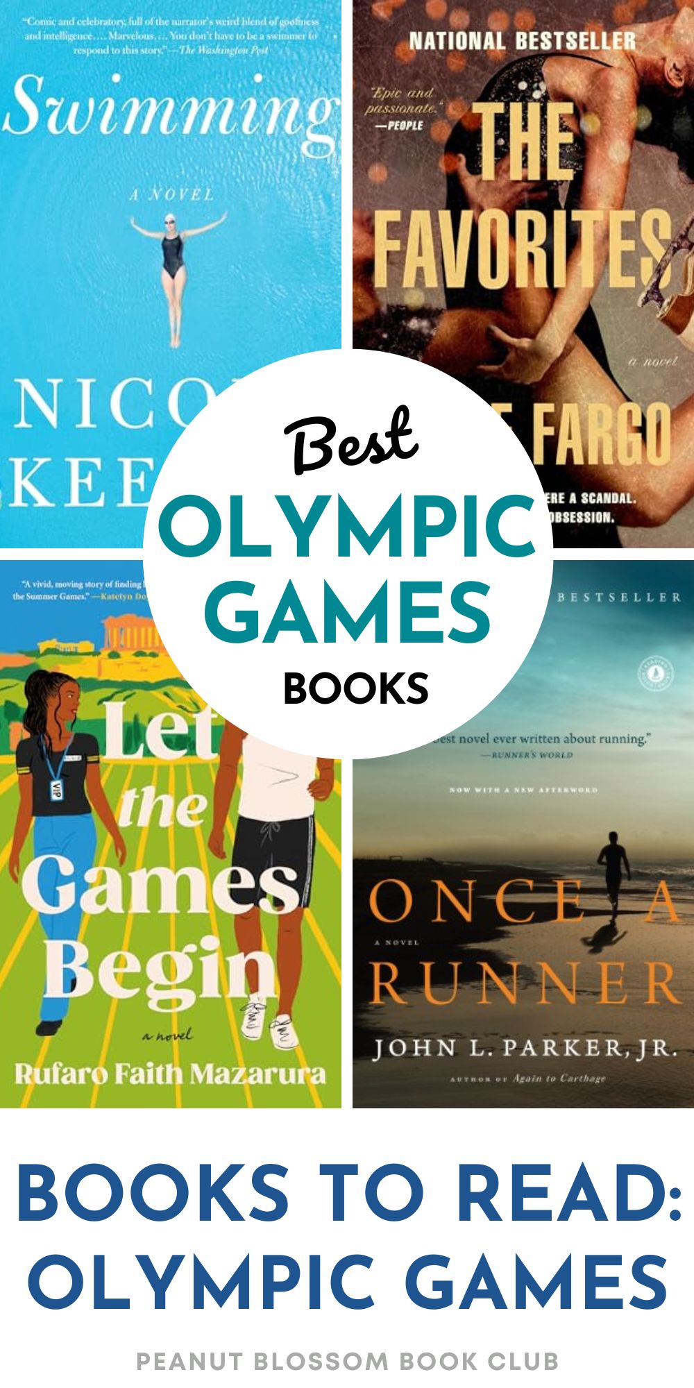The photo collage shows 4 books about Olympic sports.